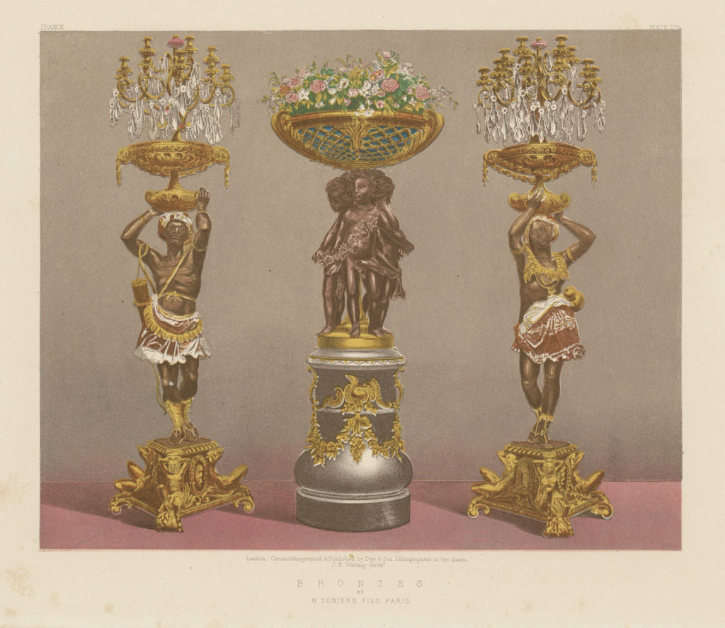 INTERNATIONAL EXHIBITION. Bronzes - M Deniere Fils, Paris 1862 old print